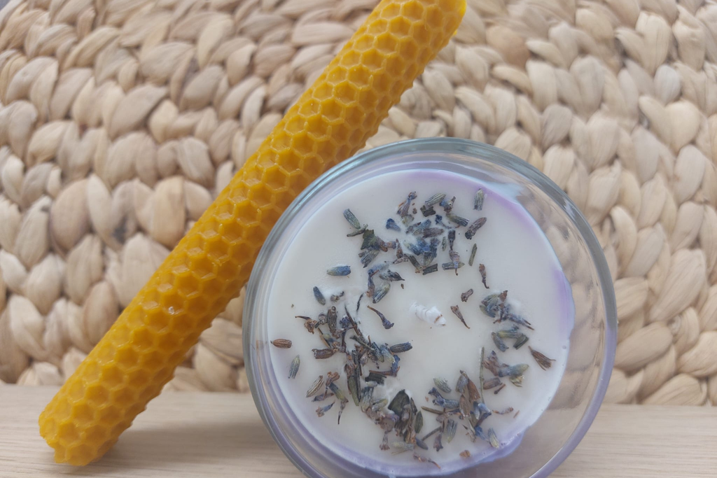 Taller de Velas: Cera de Soja Marmolada & Cera de Abeja Roll