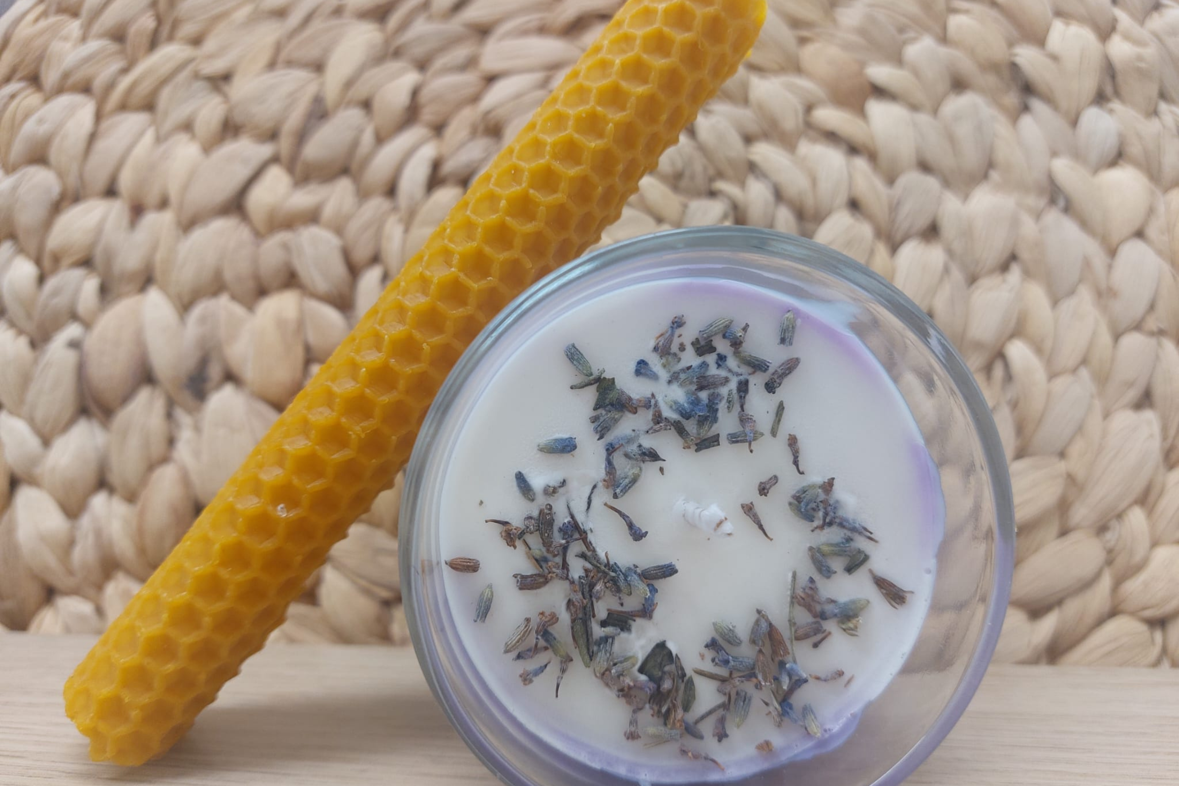 Taller de Velas: Cera de Soja Marmolada & Cera de Abeja Roll